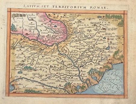 Magini Giovanni Antonio (1555-1617) Latium sive Campania di Roma 1620 Padova 
